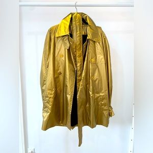 Ralph Lauren Gold Trench Coat Rain Coat with Belt